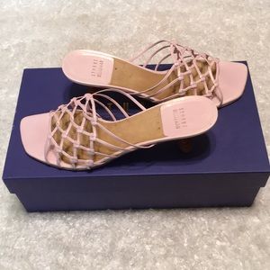 Stuart Weitzman Sandal Heels Soft Pink Loveknots